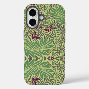 Vintage-style blue color botanical pattern  Case-M iPhone 16 Case