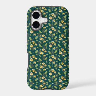 Vintage-style blue color botanical pattern  iPhone