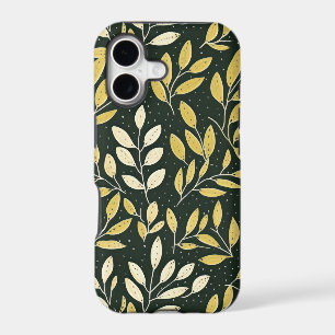 Vintage-style blue color botanical pattern iPhone