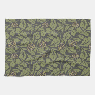 Vintage-style blue color botanical pattern kitche tea towel