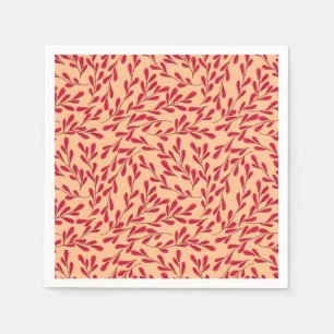 Vintage-style blue color botanical pattern napkin