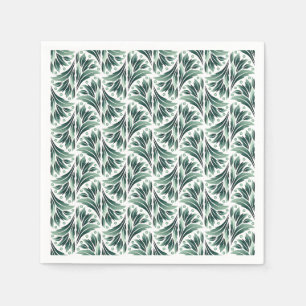 Vintage-style blue color botanical pattern napkin