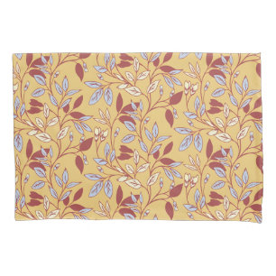 Vintage-style blue color botanical pattern  pillow pillowcase