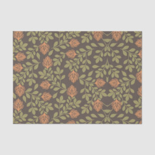Vintage-style blue color botanical pattern tissue paper