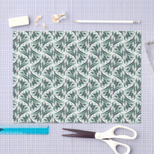 Vintage-style blue color botanical pattern  tissue paper