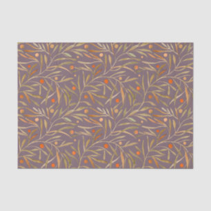 Vintage-style blue color botanical pattern  tissue paper
