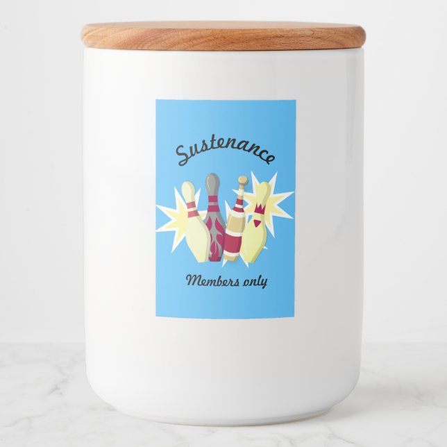 Vintage-style Bowling Food Label (Front)