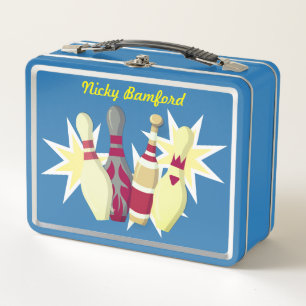 Vintage-style Bowling Metal Lunch Box