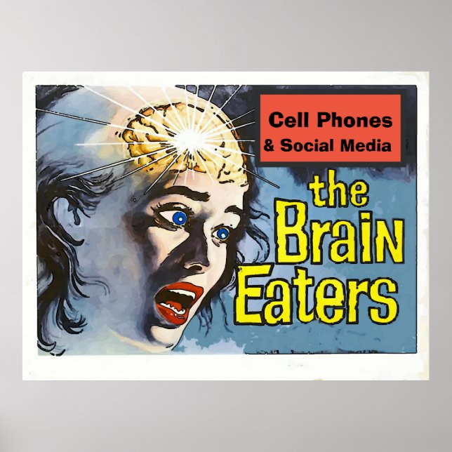 Vintage Style, Brain Eater, Social Media, edit tex Poster (Front)