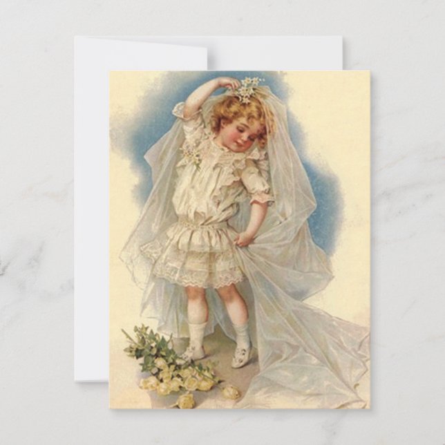 Vintage Style Bridal Shower Invitation Announce (Front)