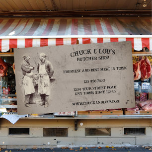 Vintage Style Butcher Shop Business Card