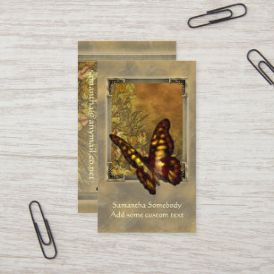 Vintage Style Butterfly Illustration Profile Card