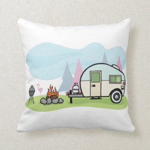 Vintage Style Camper Pillow