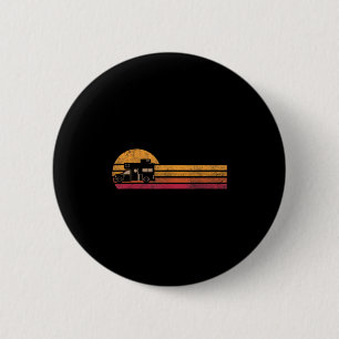Vintage Style Camper Van Silhouette Retro Camping 6 Cm Round Badge
