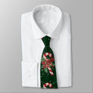 Vintage-Style Cane-Shaped Sugar-Stick Merry-Christ Tie