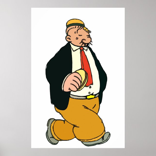 Vintage Style Cartoon, Hamburger Man Poster (Front)