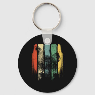 Vintage Style Chickens Retro Chicken Lover Garden Key Ring