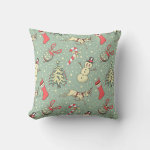 Vintage Style Christmas Cushion