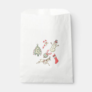Vintage Style Christmas Favour Bag