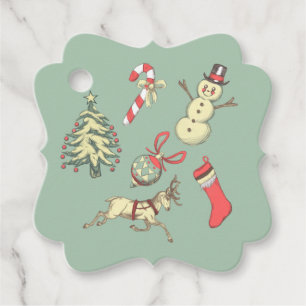 Vintage Style Christmas Favour Tags