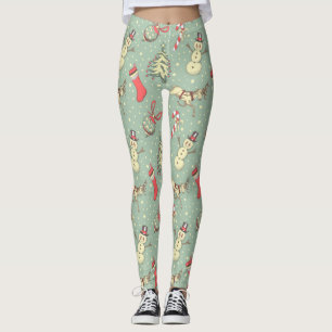 Vintage Style Christmas Leggings