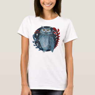Vintage style Christmas scandinavian owl T-Shirt