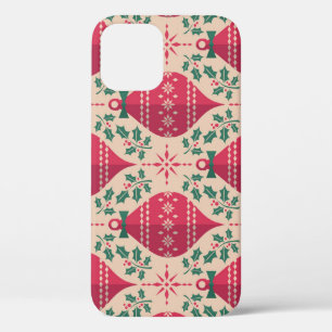 Vintage Style Christmas Seamless Pattern iPhone 12 Case