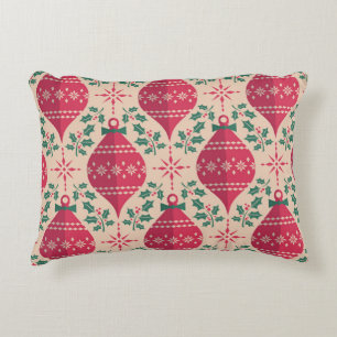 Vintage Style Christmas Seamless Pattern Decorative Cushion