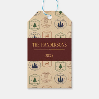 Vintage Style Christmas Stamp Gift Tags