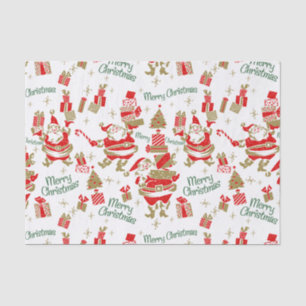 Vintage Style Christmas Tissue Wrapping Paper