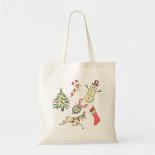 Vintage Style Christmas Tote Bag