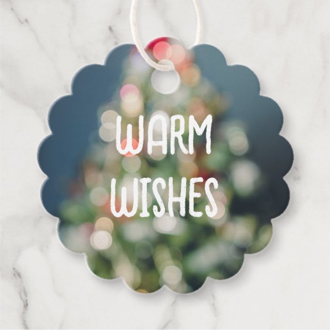 Vintage-style Christmas tree  Favour Tags (Front)