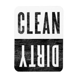 Vintage Style Clean Dirty Kitchen Magnet