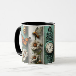 vintage style clocks mug