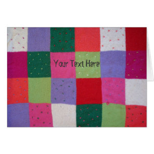 vintage style colourful knitted patchwork