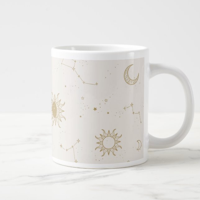 Vintage Style Constellation Pattern Large Coffee Mug (Right)