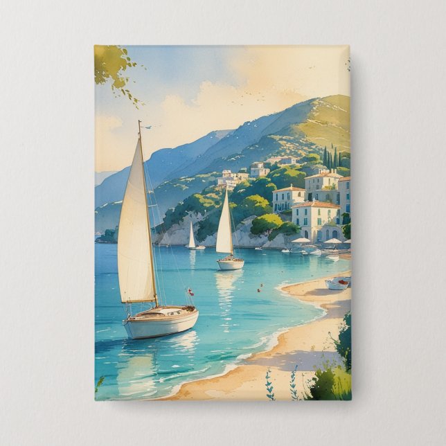 Vintage Style Cote D'Azur French Travel  (Front)