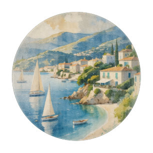 Vintage Style Cote D'Azur French Travel  Cutting Board