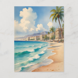 Vintage Style Cote D'Azur French Travel  Holiday Postcard