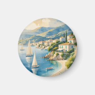 Vintage Style Cote D'Azur French Travel Magnet