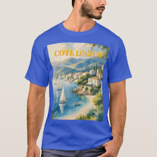 Vintage Style Cote D'Azur French Travel  T-Shirt