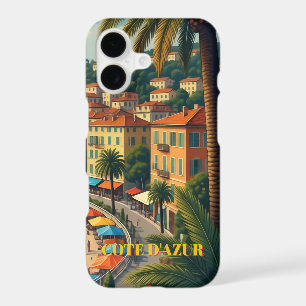Vintage Style Cote D'Azur Travel Illustration 