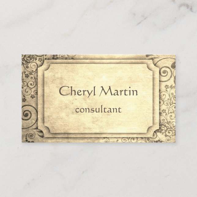 vintage style  custom  business card template (Front)
