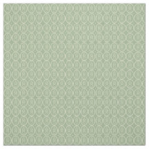 Vintage Style Deco Pattern Print Sage Green Ecru 