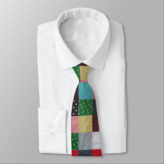 vintage style design with colourful patchwork tie