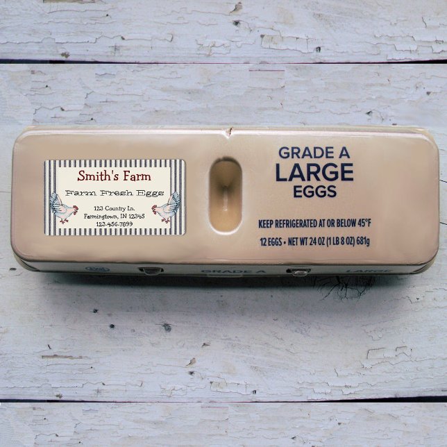 Vintage Style Farm Fresh Eggs Chickens Label (Creator Uploaded)