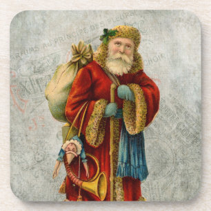 Vintage Style Father Christmas Santa Claus Coaster