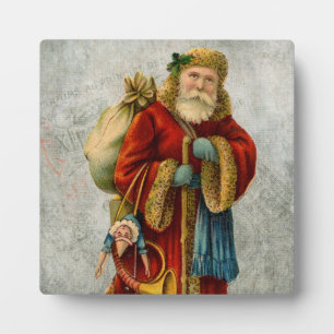 Vintage Style Father Christmas Santa Claus Plaque