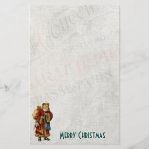 Vintage Style Father Christmas Santa Claus Stationery