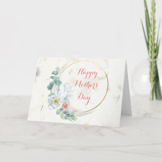Vintage Style Floral Happy Mother's Day Thank You Card